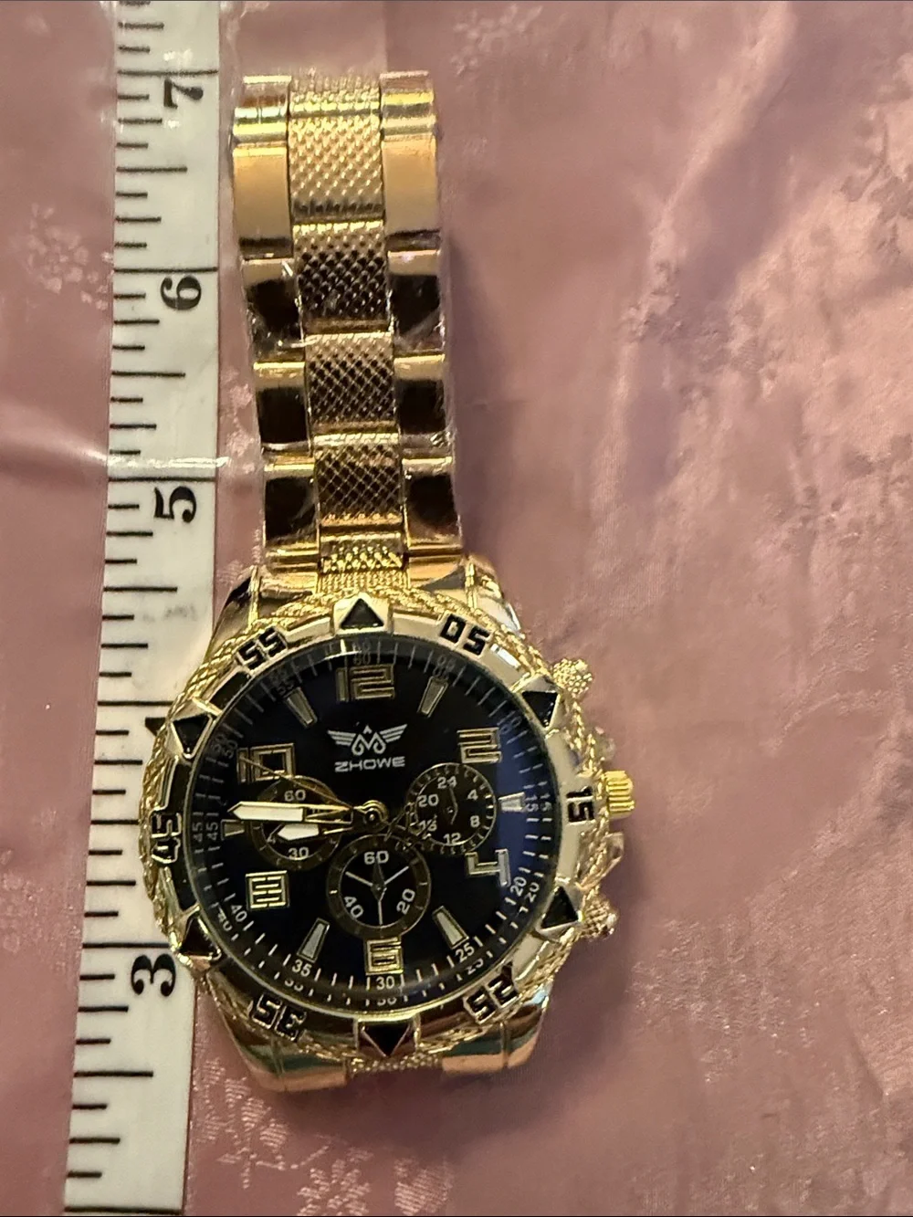 Brand new Zhowe Gold-Tone Watch with Blue Dial